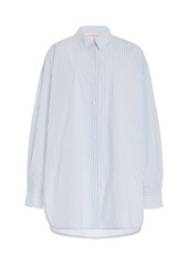 Carolina Herrera - Striped Cotton Shirt - White - US 6 - Moda Operandi