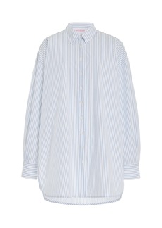 Carolina Herrera - Striped Cotton Shirt - White - US 12 - Moda Operandi
