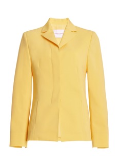 Carolina Herrera - Tailored Stretch Wool Blazer - Yellow - US 4 - Moda Operandi