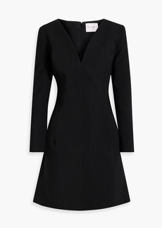 Carolina Herrera - Wool-blend crepe mini dress - Black - US 14