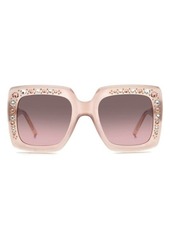 Carolina Herrera 53mm Crystal Embellished Square Sunglasses