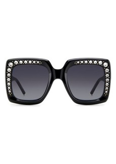Carolina Herrera 53mm Crystal Embellished Square Sunglasses