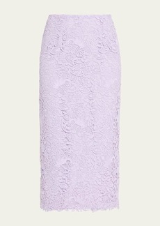 Carolina Herrera Lace Midi Skirt