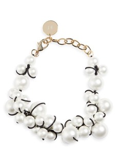 Carolina Herrera Contessa Imitation Pearl Cluster Collar Necklace