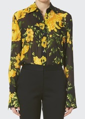Carolina Herrera Floral Button-Down Shirt