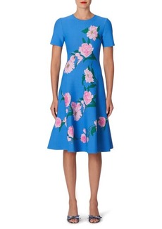 Carolina Herrera Floral Fit & Flare Dress