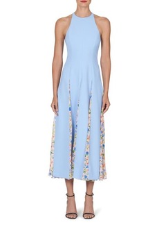 Carolina Herrera Floral Godet Sleeveless Fit & Flare Dress