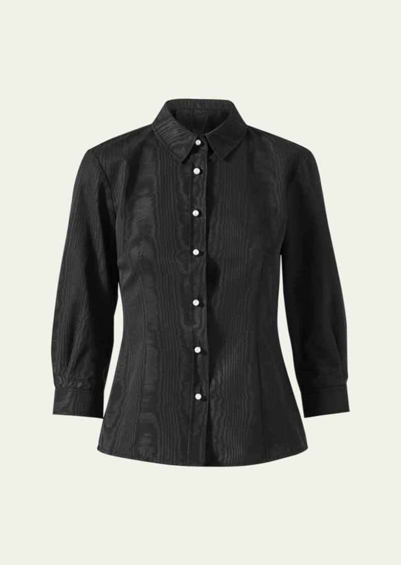 Carolina Herrera Icon Blouse With Pearly Buttons