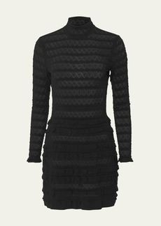 Carolina Herrera Knit Turtleneck Mini Dress