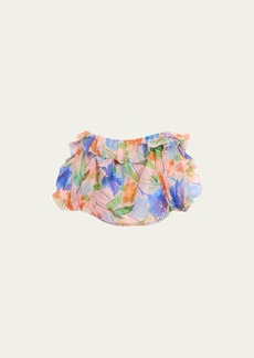 Carolina Herrera Off-Shoulder Floral-Print Ruffle Top
