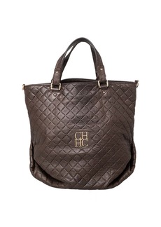 Carolina Herrera Quilted Leather Tote