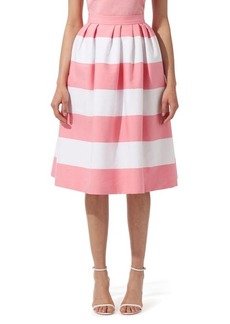 Carolina Herrera Stripe Cotton Blend Skirt