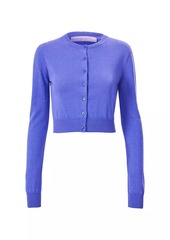 Carolina Herrera Delphinium Silk-Blend Cardigan