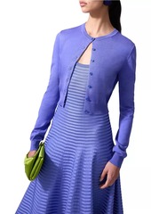 Carolina Herrera Delphinium Silk-Blend Cardigan