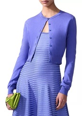 Carolina Herrera Delphinium Silk-Blend Cardigan