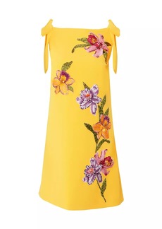 Carolina Herrera Embroidered Floral Shift Dress