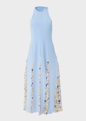 Carolina Herrera Floral Godet Midi Dress