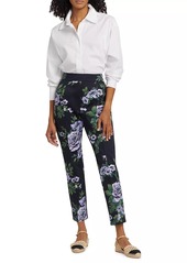 Carolina Herrera Floral High-Rise Slim Pants