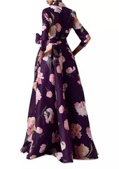 Carolina Herrera Floral Silk Trench Gown