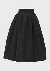 Carolina Herrera High-Waist Pleated Full Midi Skirt