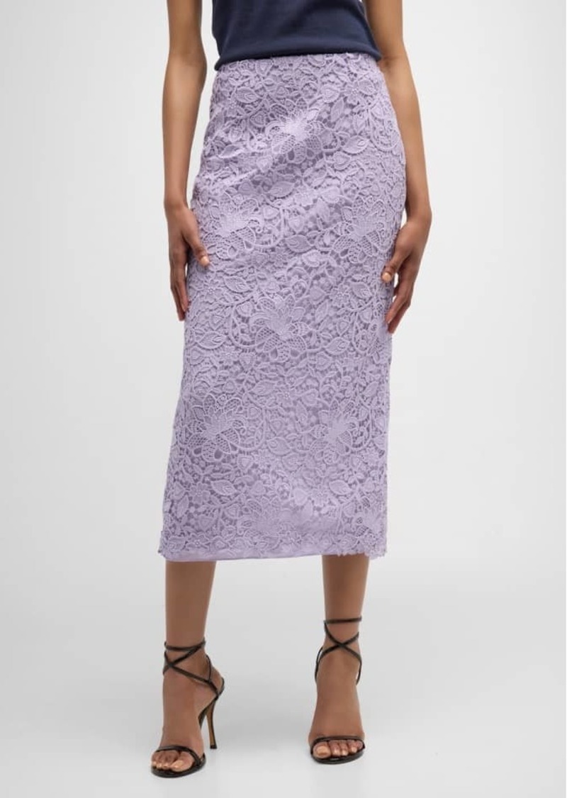 Carolina Herrera Lace Midi Skirt