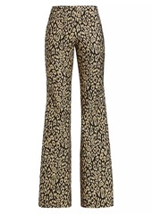 Carolina Herrera Leopard Jacquard Flare Pants