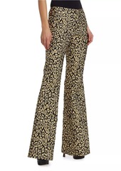 Carolina Herrera Leopard Jacquard Flare Pants