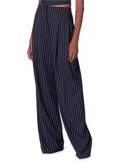 Carolina Herrera Pleated Pinstripe Pants