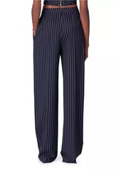 Carolina Herrera Pleated Pinstripe Pants