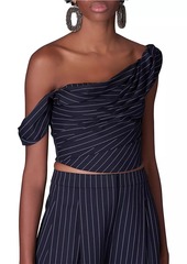 Carolina Herrera Pleated Pinstripe Pants