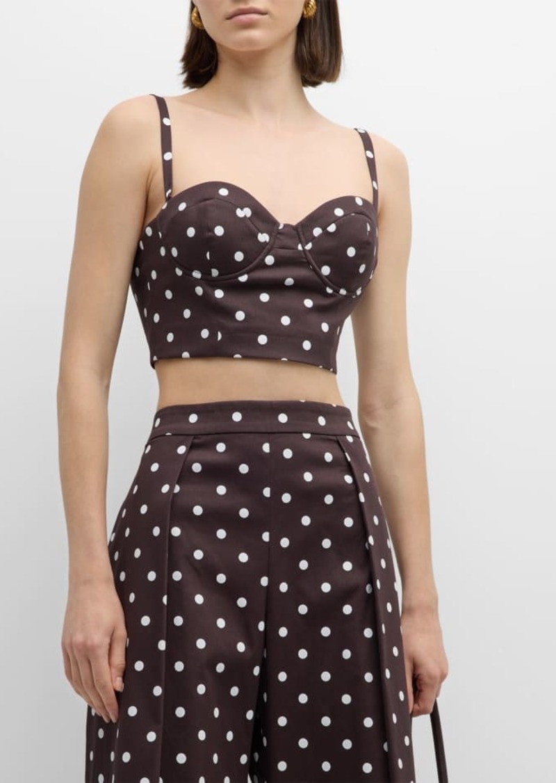 Carolina Herrera Polka Dot Bustier Top