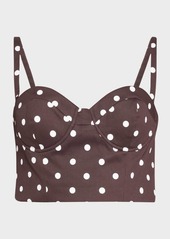 Carolina Herrera Polka Dot Bustier Top