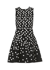 Carolina Herrera Polka Dot Fit-&-Flare Dress