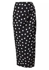 Carolina Herrera Polka Dot Sarong Skirt