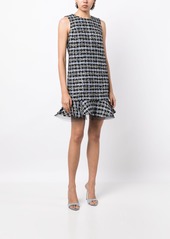 Carolina Herrera ruffle tweed shift minidress