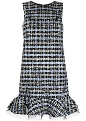 Carolina Herrera ruffle tweed shift minidress