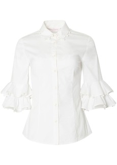 Carolina Herrera ruffled half-sleeve shirt