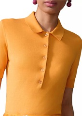 Carolina Herrera Silk-Cotton Polo Shirt