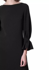 Carolina Herrera Silk Puff-Sleeve Shift Minidress