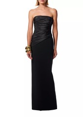 Carolina Herrera Strapless Ruched Gown