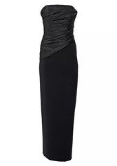 Carolina Herrera Strapless Ruched Gown