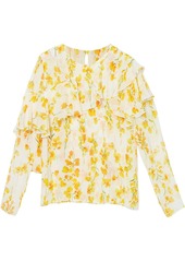 Carolina Herrera Wisteria-print silk blouse
