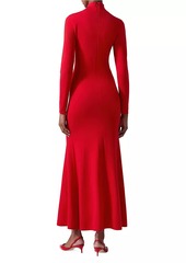 Carolina Herrera Wool Turtleneck Body-Con Midi-Dress