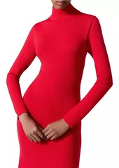 Carolina Herrera Wool Turtleneck Body-Con Midi-Dress