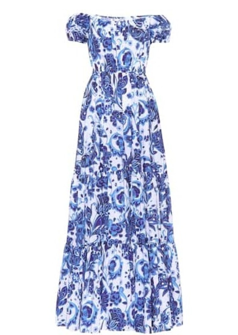 Caroline Constas Bardot floral stretch cotton dress | Dresses