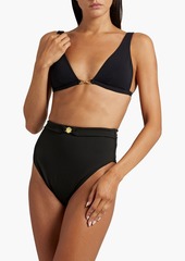 Caroline Constas - Embellished high-rise bikini briefs - Black - XXS