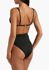Caroline Constas - Embellished high-rise bikini briefs - Black - XXS