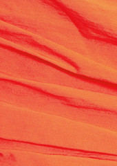 Caroline Constas - Phoebe wrap-effect cotton-blend poplin dress - Red - XS