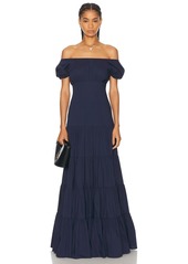 CAROLINE CONSTAS Larissa Off Shoulder Tiered Empire Maxi Dress