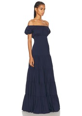 CAROLINE CONSTAS Larissa Off Shoulder Tiered Empire Maxi Dress